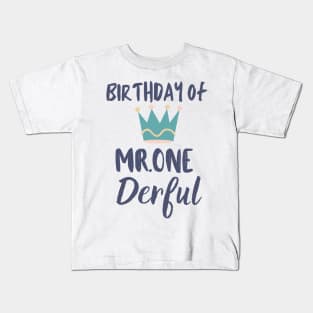 Birthday of Mr.One Derful Kids T-Shirt